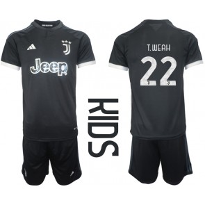 Juventus Timothy Weah #22 Tredje trøje Børn 2023-24 Kort ærmer (+ korte bukser)